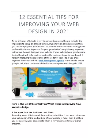 12 Essential Tips For Improving Your Web Design In 2021