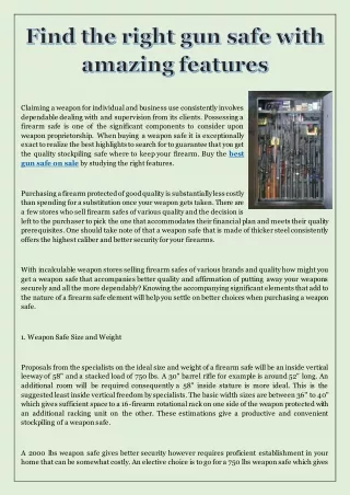 claiming a weapon for individual and business