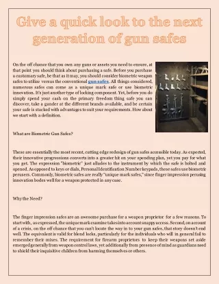 on the off chance that you own any guns or assets