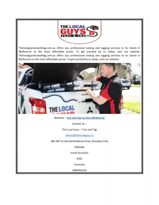 thelocalguystestandtag com au offers