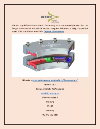 want to buy defense linear motor dextermag