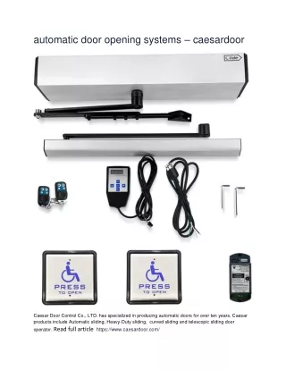 automatic door opening systems caesardoor