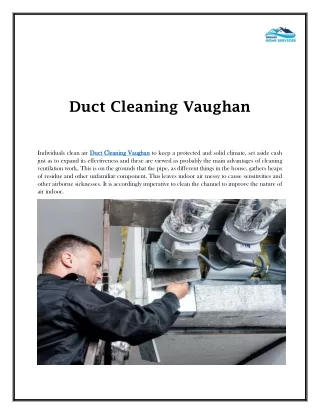 Duct Cleaning Vaughan