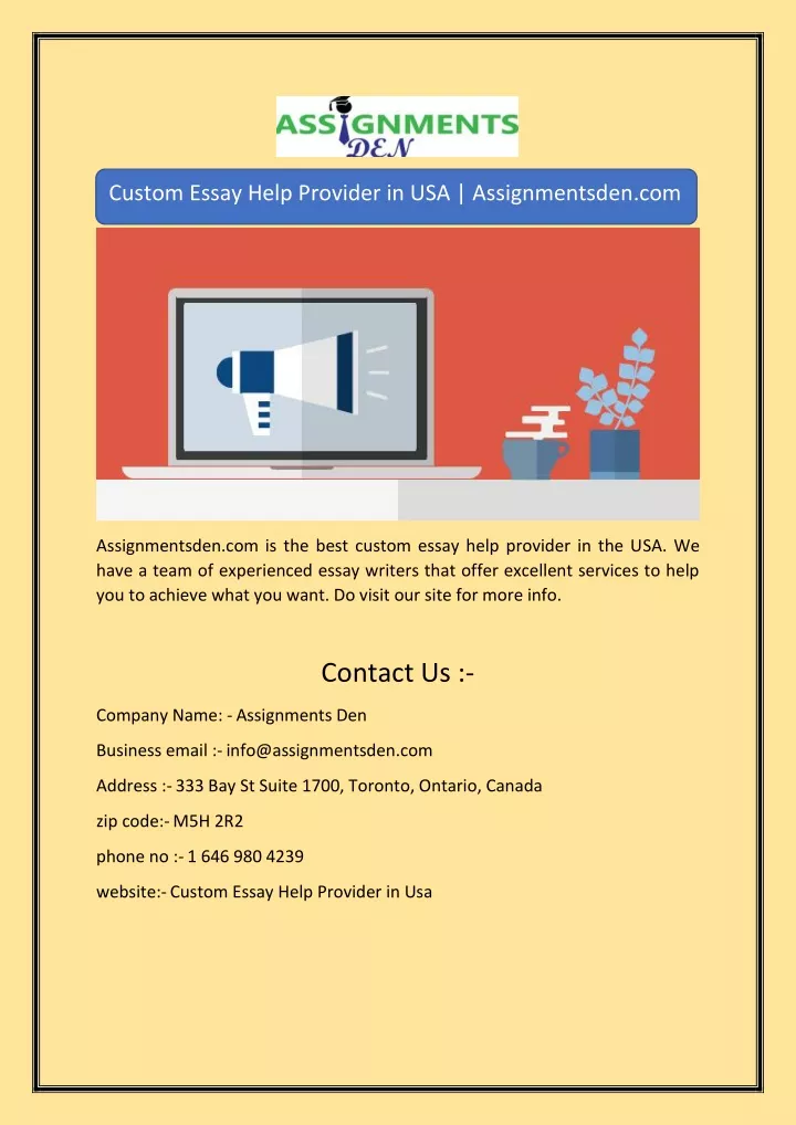custom essay help provider in usa assignmentsden