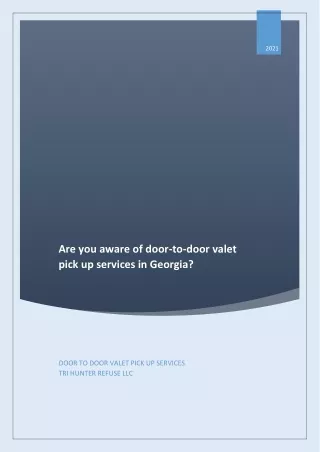 Are you aware of door-to-door valet pick up services in Georgia?