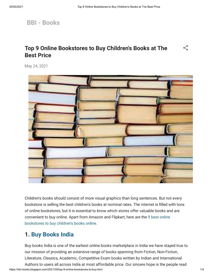 PPT Top 9 Online Bookstores to Buy Children's Books at The Best Price