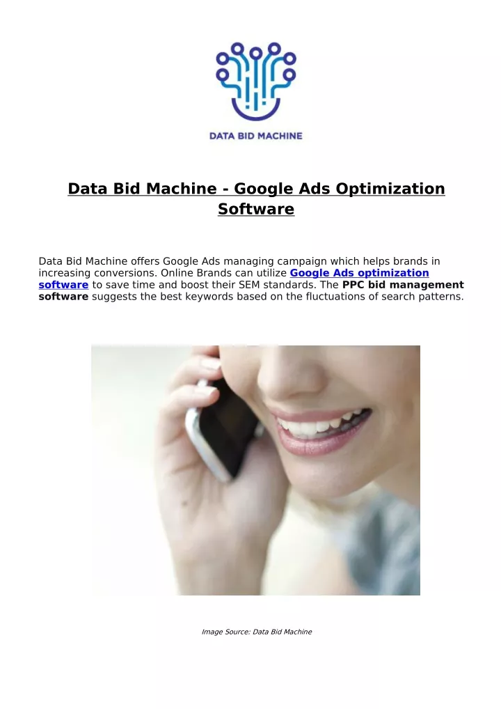 data bid machine google ads optimization software