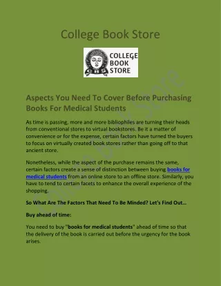 books for medical students