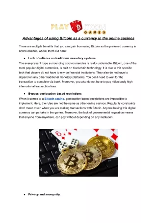 advantages of using bitcoin as a currency