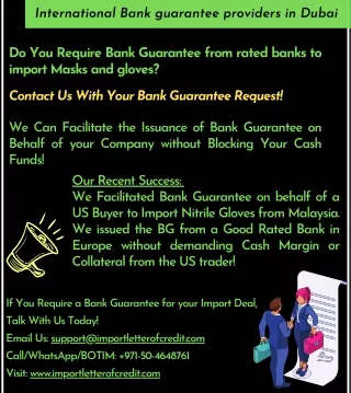 international bank guarantee providers in dubai