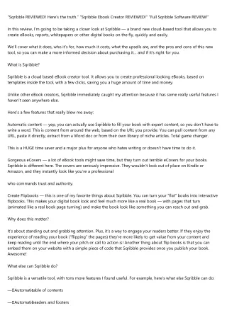 sqribble reviewed here s the truth sqribble ebook