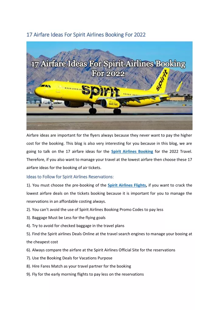 17 airfare ideas for spirit airlines booking
