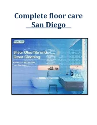 Complete floor care san Diego