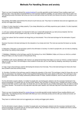 The ten Greatest Workouts For The Eradication of Panic - Helpful, Shielding and Effective