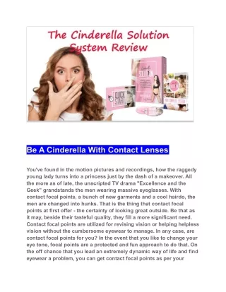 be a cinderella with contact lenses