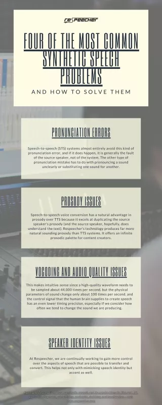 four of the most common synthetic speech problems