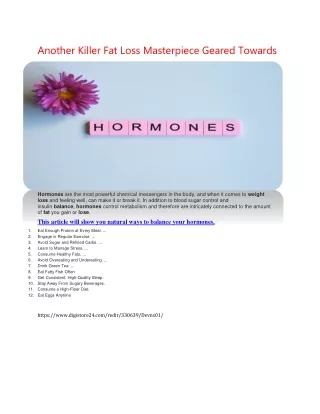 Fat Loss Dietary Supplements