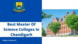 Best Master Of Science Colleges In Chandigarh