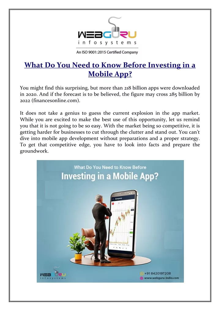 what do you need to know before investing