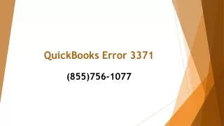 quickbooks error 3371