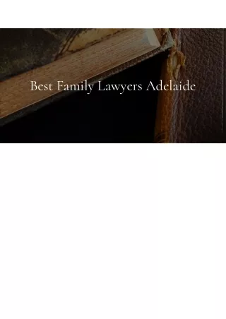 Best family lawyers Adelaide