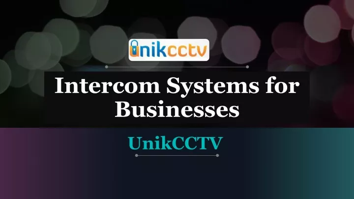intercom systems for businesses
