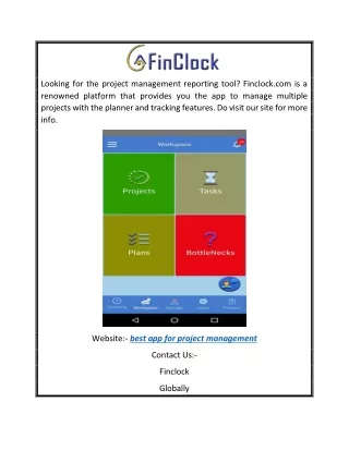 Best App for Project Management | Finclock.com