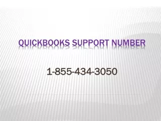 QuickBooks Support Number 1-855-434-3050