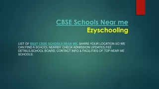 cbse School Near Me | Ezyschooling