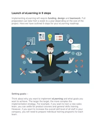 Launch of eLearning in 9 steps