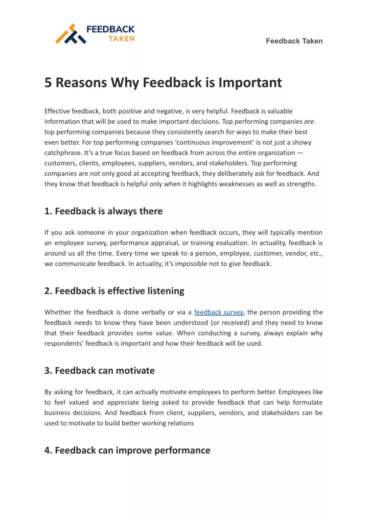 ppt-5-reasons-why-feedback-is-important-powerpoint-presentation-free