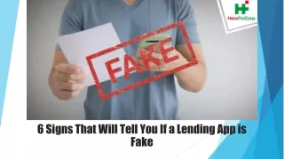 6 signs that will tell you if a lending app is fake
