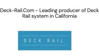 DECK-RAIL.COM – GIVES YOU QUALITY METAL PRODUCTS WITH EXCEPTIONAL SERVICE