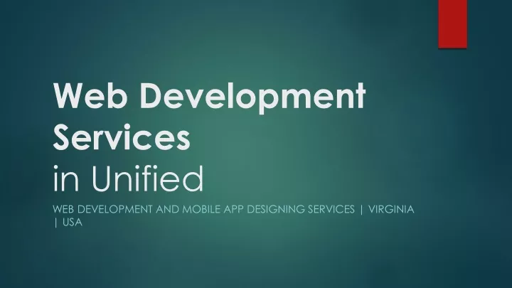 web development services in unified