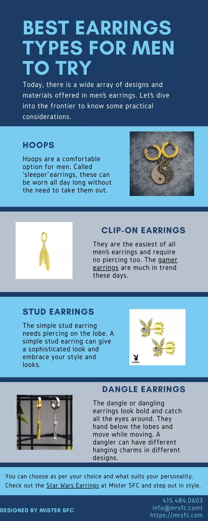 best earrings types for men to try