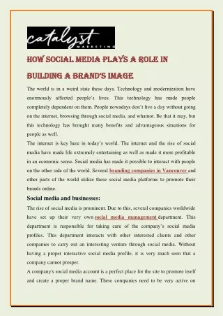 how social media plays a role in how social media