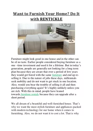 RENT FROM RENTICKLE
