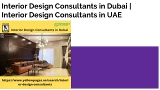 Interior Design Consultants in Dubai | Interior Design Consultants in UAE