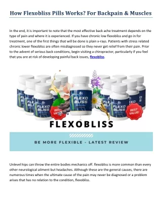 Flexobliss Review - What Consumers Say About It?