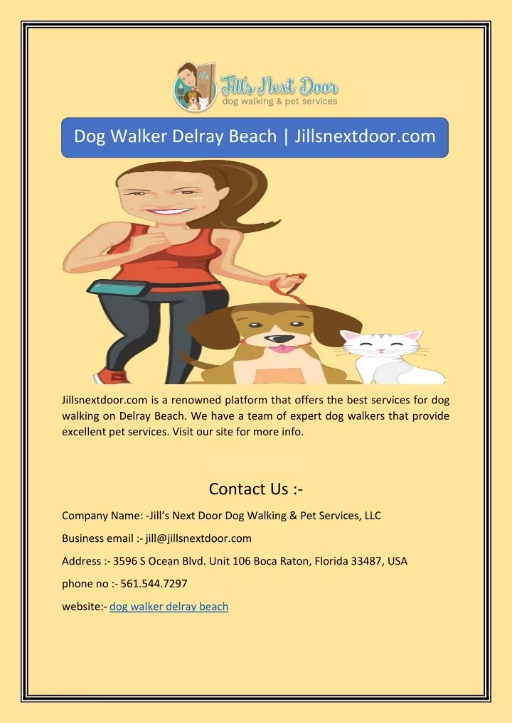 dog walker delray beach jillsnextdoor com