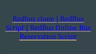 redbus clone redbus script redbus online