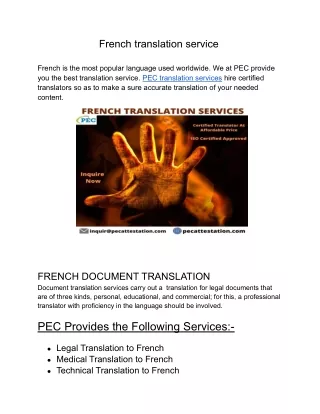 French translation service