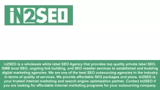 i n2seo is a wholesale white label seo agency