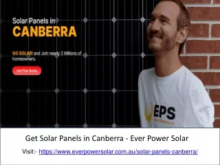 get solar panels in canberra ever power solar