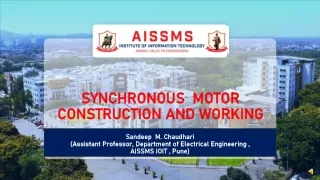 Synchronous Motor - AISSMS Institute Of Information Technology