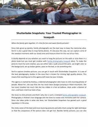 shutterbabe snapshots your trusted photographer