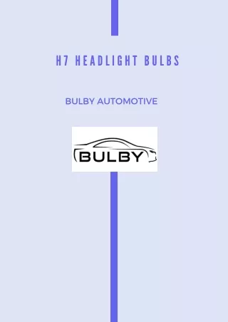 BULBY H7 Headlight Bulbs