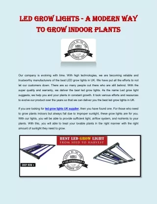 Led Grow Lights