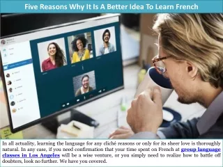 five reasons why it is a better idea to learn french