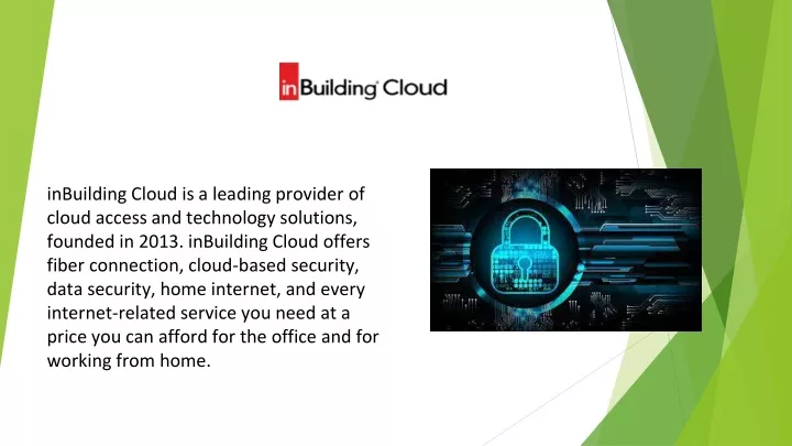 inbuilding cloud is a leading provider of cloud